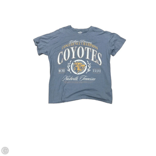 Top Short Sleeve By Hollister In Blue, Size: L