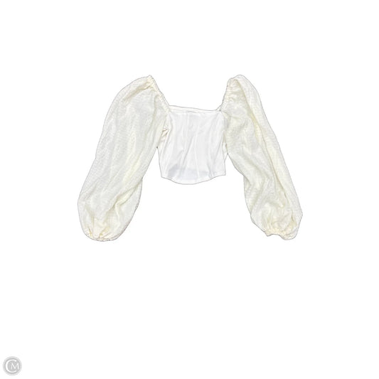 Top Long Sleeve By Urban Outfitters In Cream, Size: M