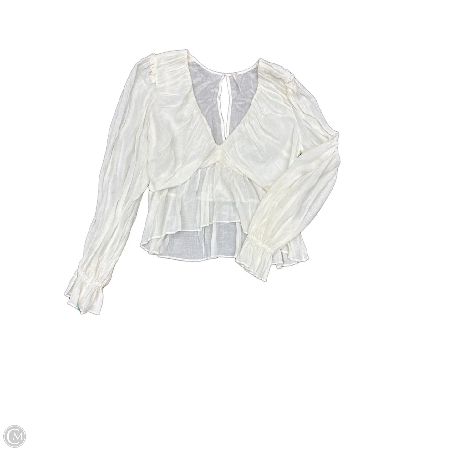Top Long Sleeve By Free People In White, Size: S