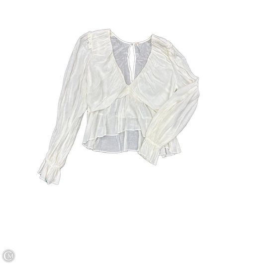 Top Long Sleeve By Free People In White, Size: S