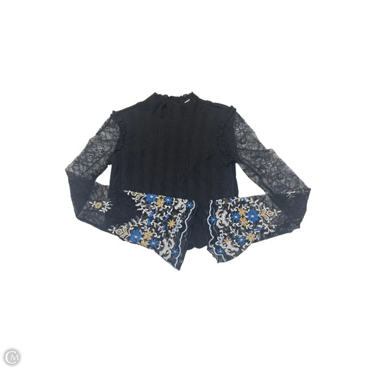 Top Long Sleeve By Free People In Black, Size: Sp