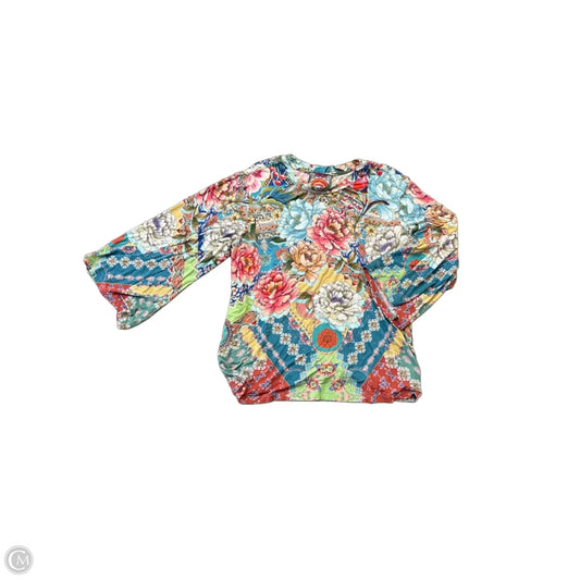 Top Long Sleeve By Johnny Was In Multi-colored, Size: M