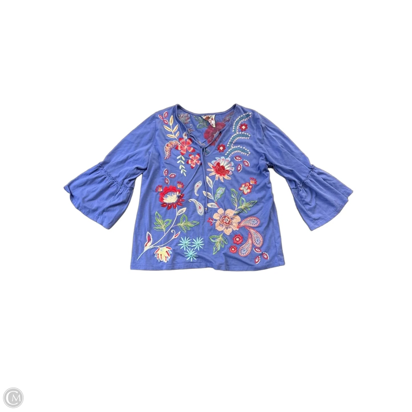 Top Long Sleeve By Johnny Was In Purple, Size: L