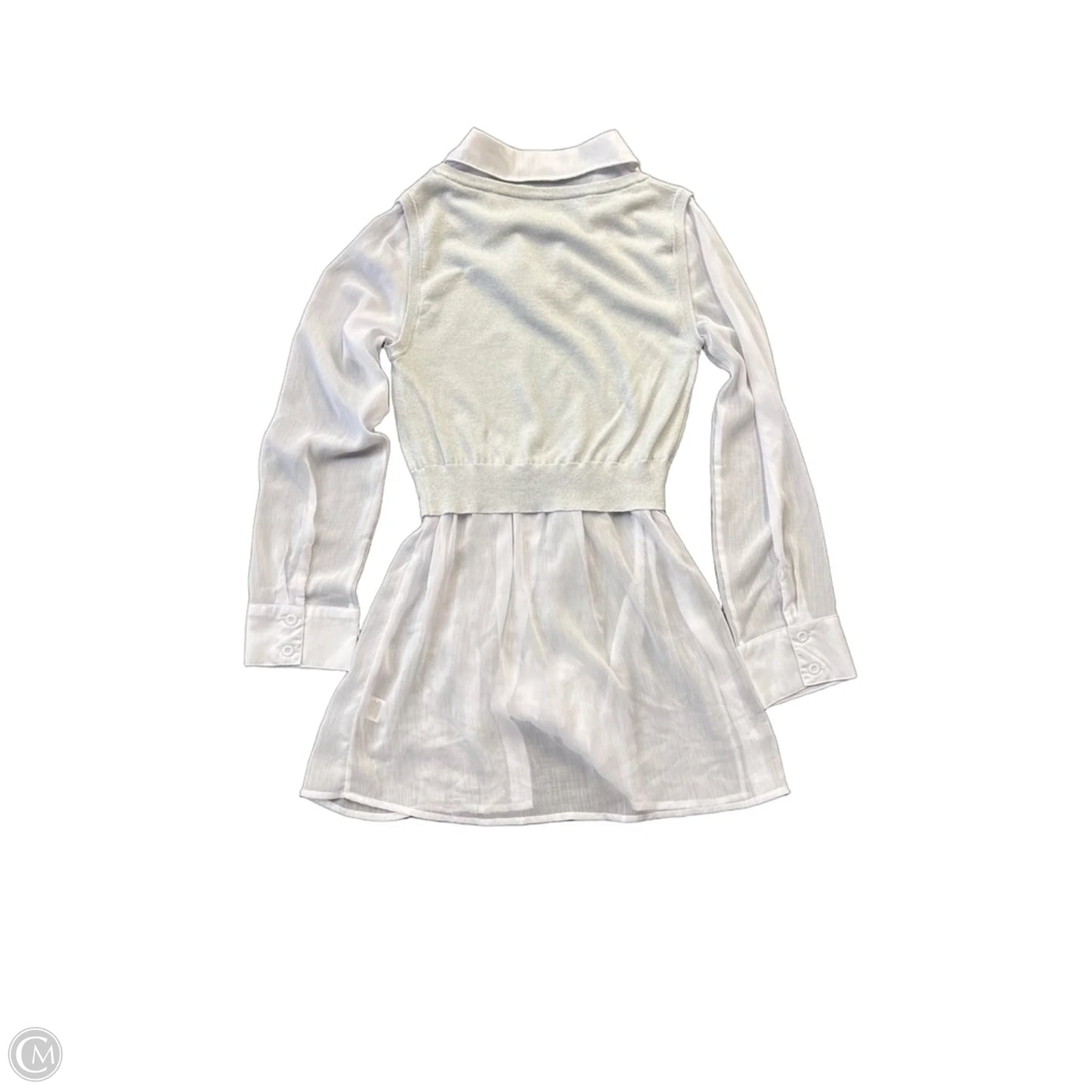 Top Long Sleeve By Clothes Mentor In White, Size: M