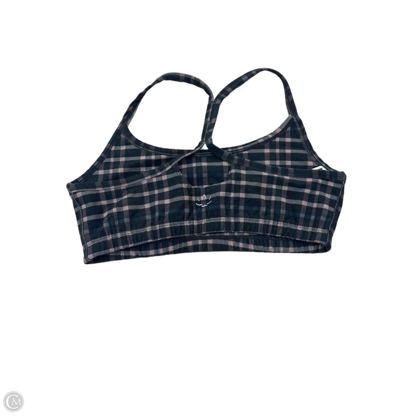 Athletic Bra By Beyond Yoga In Plaid Pattern, Size: L