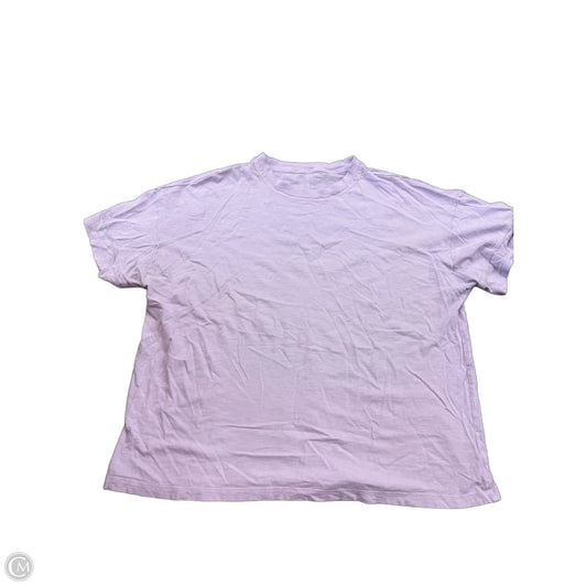 Top Short Sleeve By Aerie In Purple, Size: L