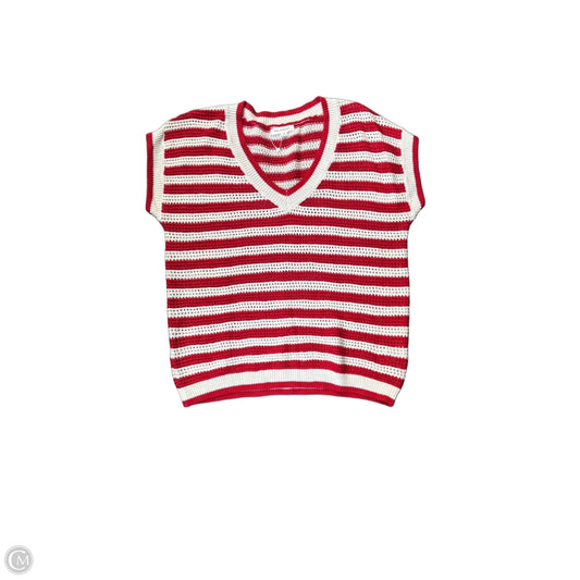 Top Sleeveless By Blu Pepper In Striped Pattern, Size: M