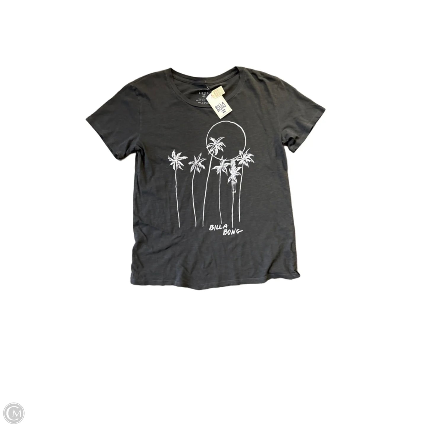 Top Short Sleeve By Billabong In Grey, Size: M