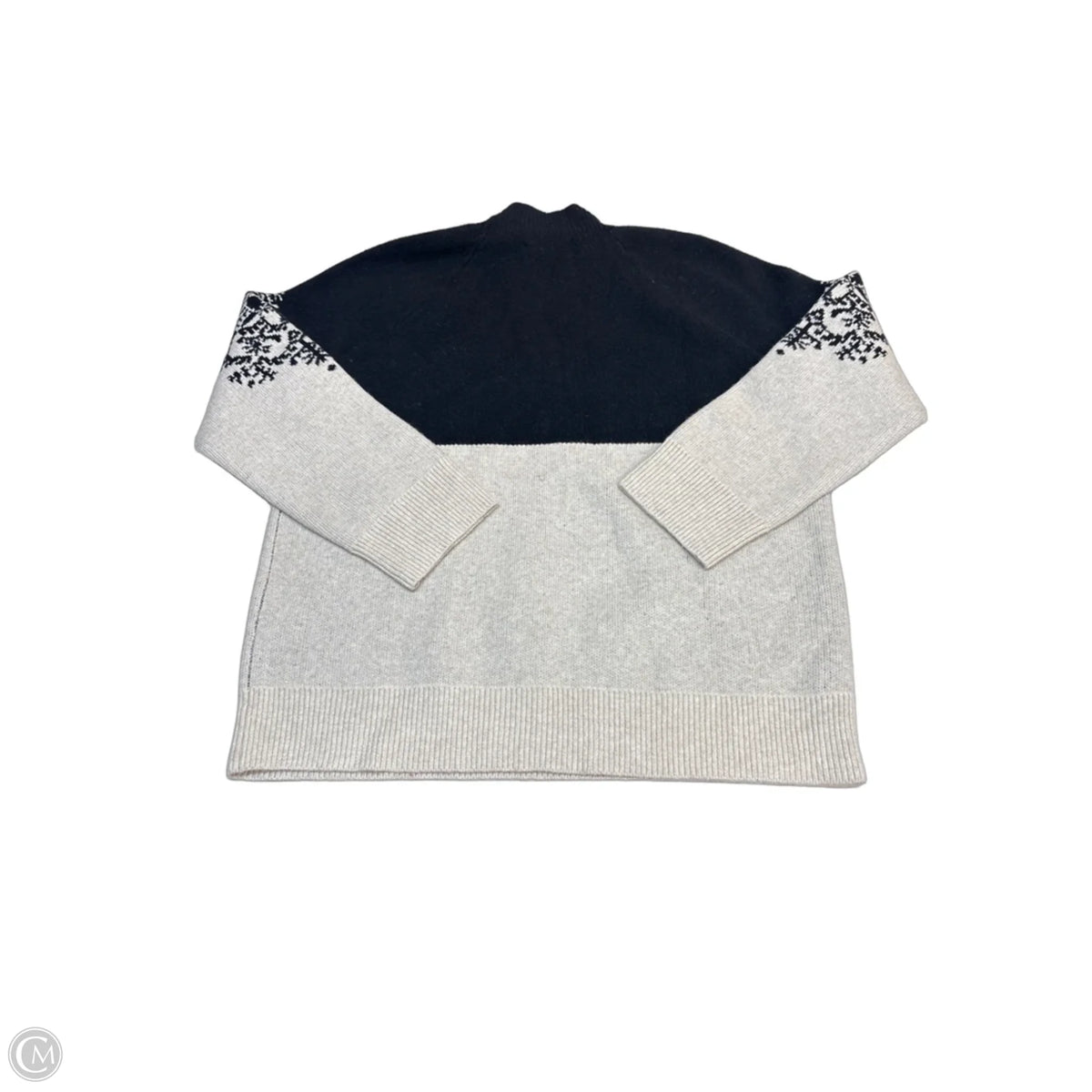 Sweater By Loft In Black & Brown, Size: L