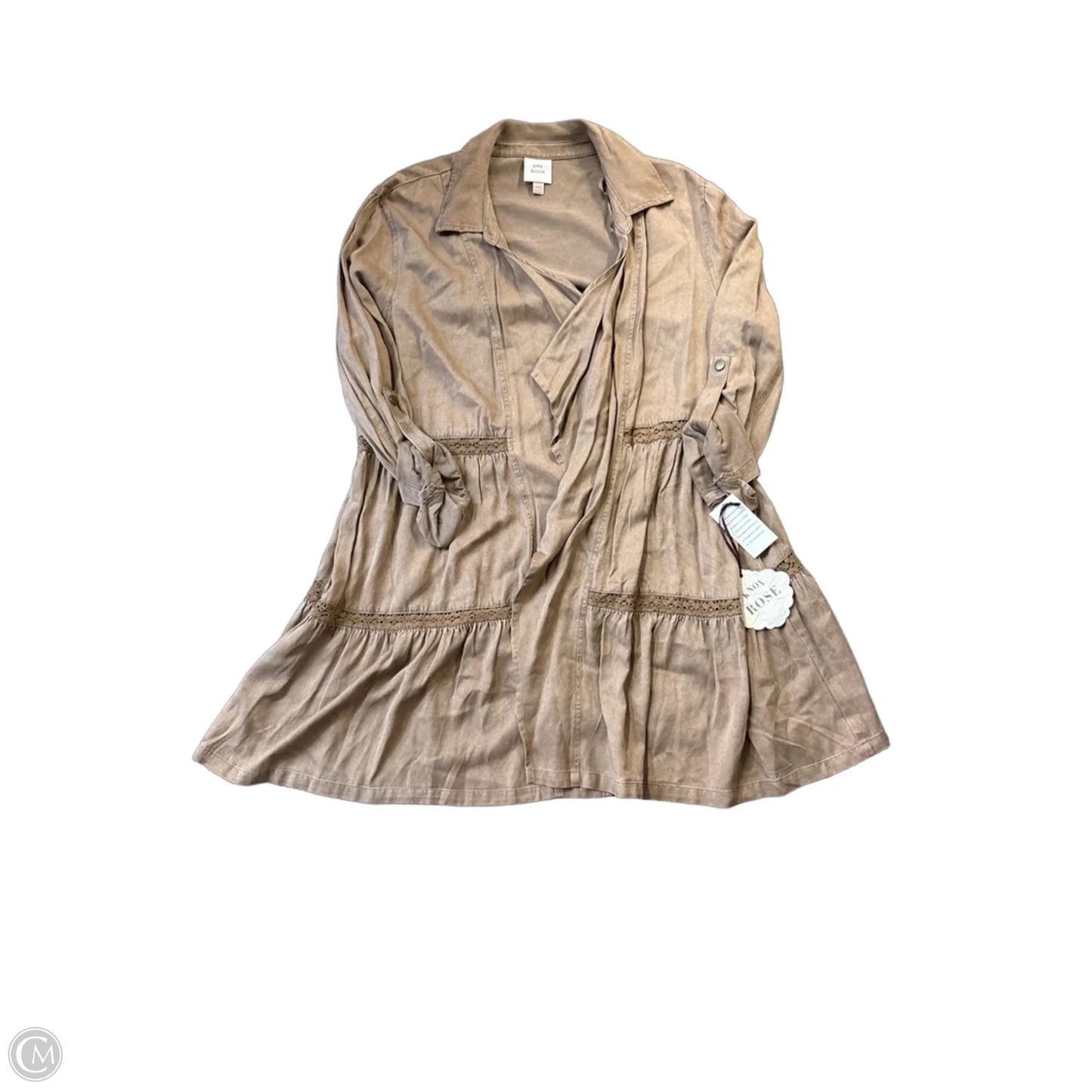 Dress Casual Midi By Knox Rose In Brown, Size: Xxl