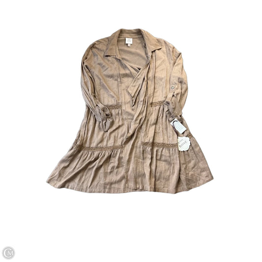 Dress Casual Midi By Knox Rose In Brown, Size: Xxl