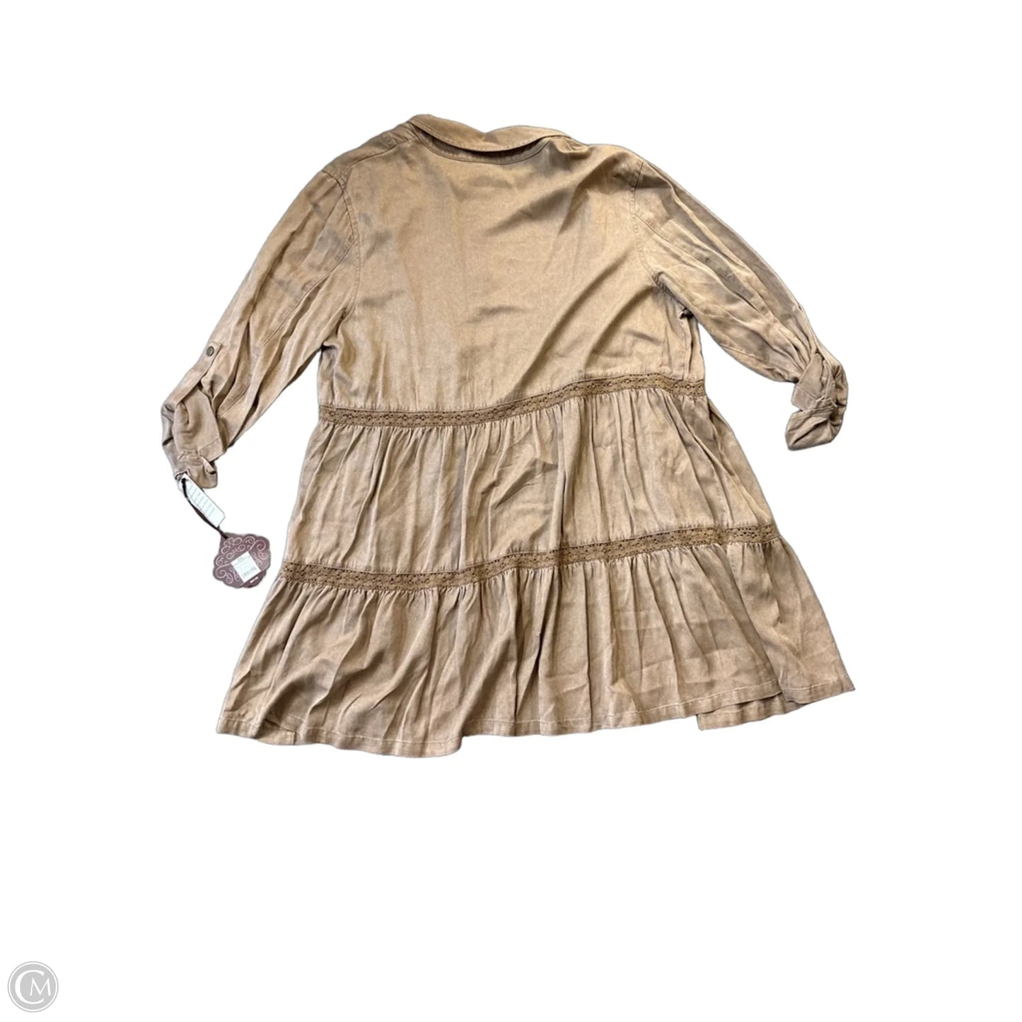 Dress Casual Midi By Knox Rose In Brown, Size: Xxl