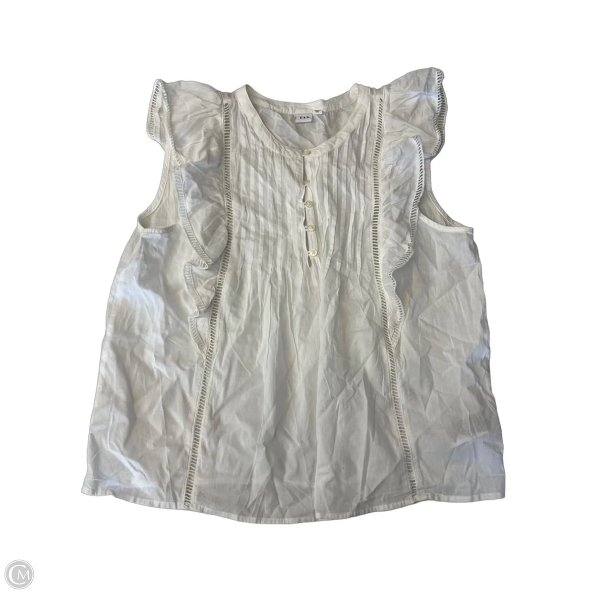 Top Short Sleeve By Gap In White, Size: S