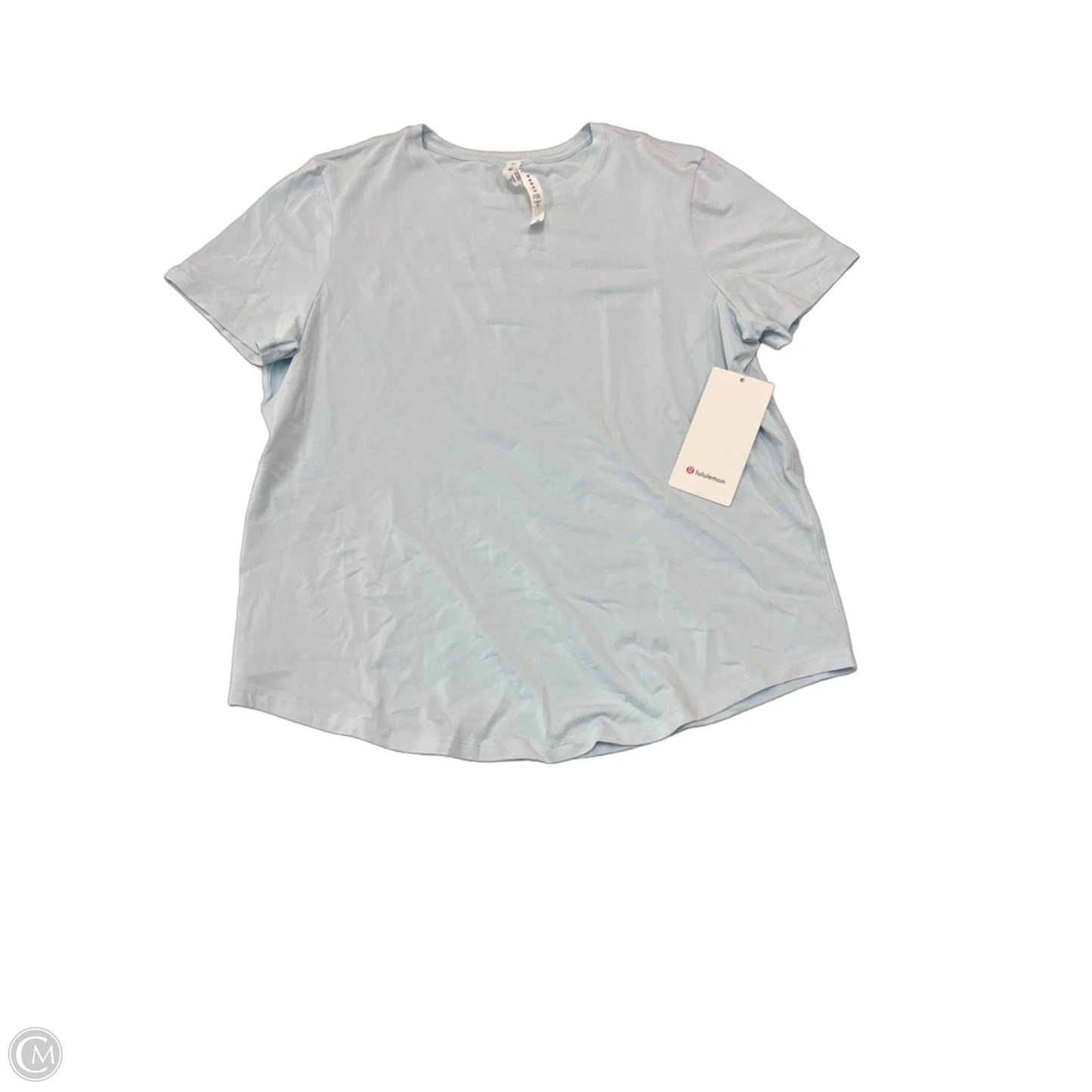 Top Short Sleeve By Lululemon In Blue, Size: 12