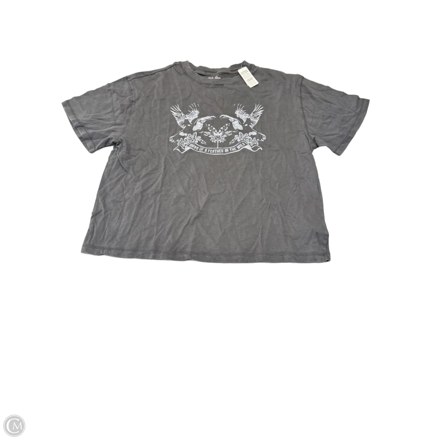 Top Short Sleeve By Aerie In Grey, Size: M