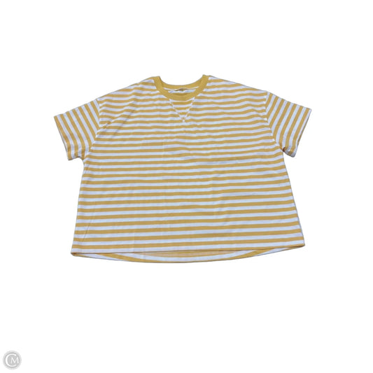 Top Short Sleeve By Wishlist In Striped Pattern, Size: L