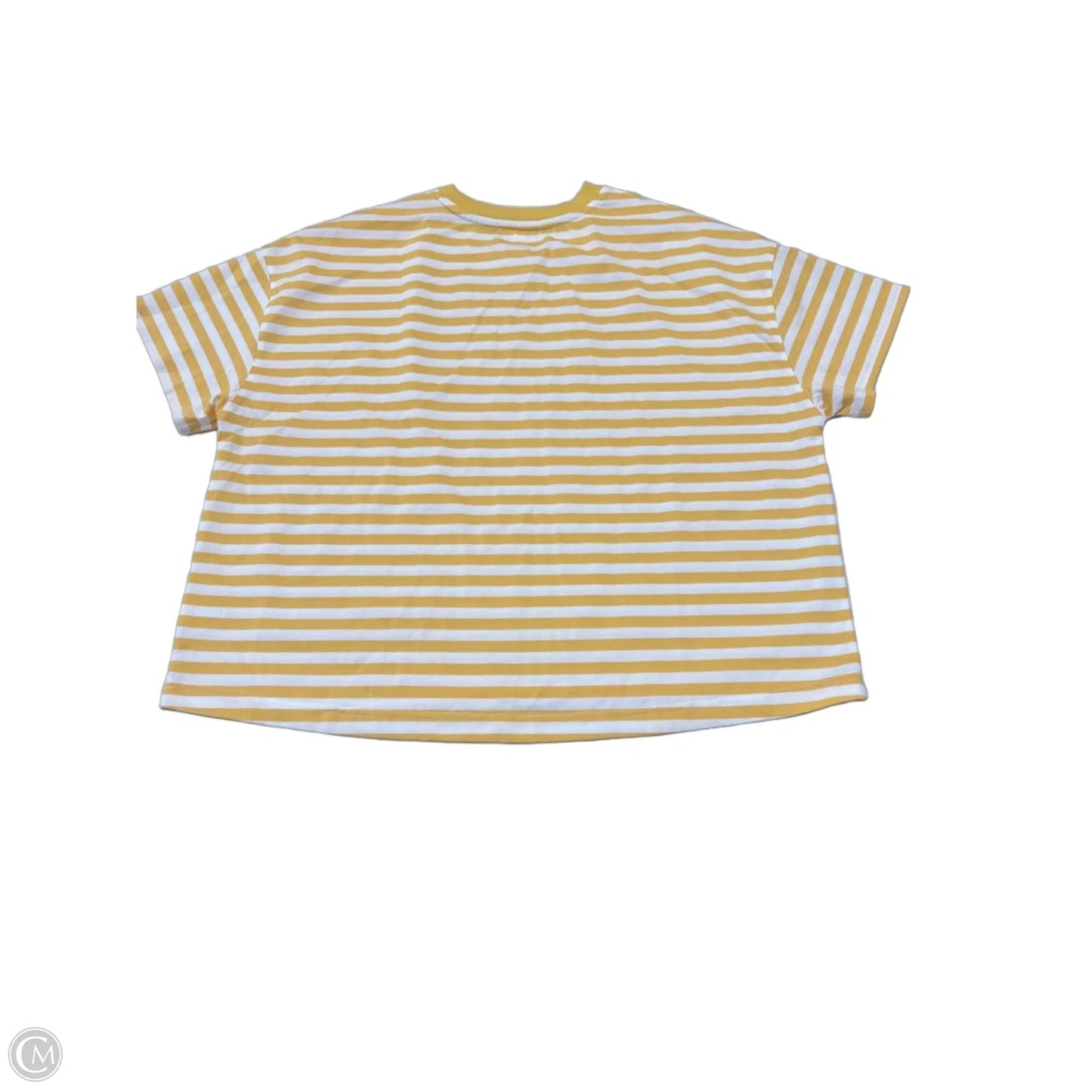 Top Short Sleeve By Wishlist In Striped Pattern, Size: L