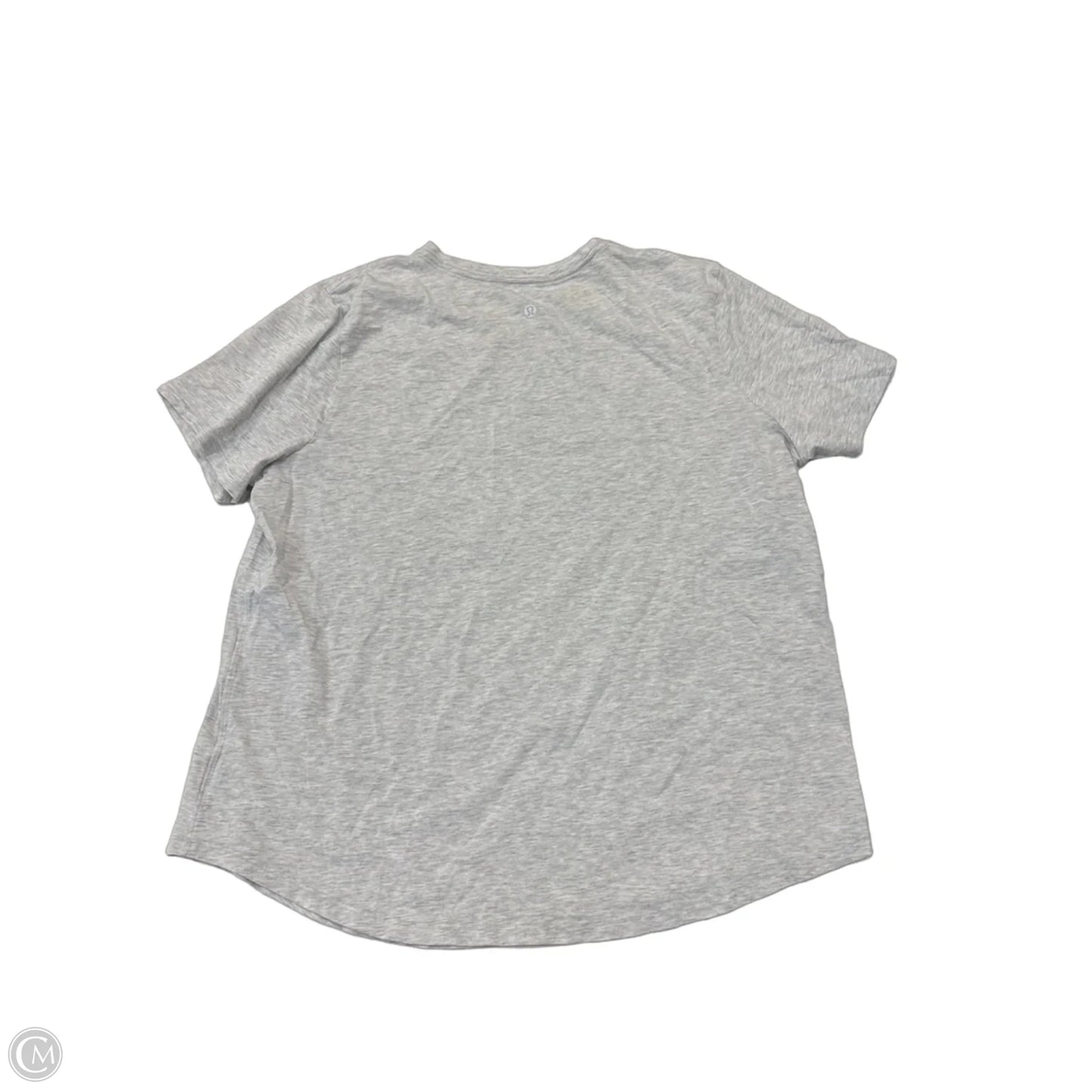 Top Short Sleeve By Lululemon In Grey, Size: L