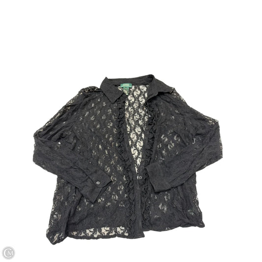 Top Long Sleeve By Ralph Lauren In Black, Size: 2x
