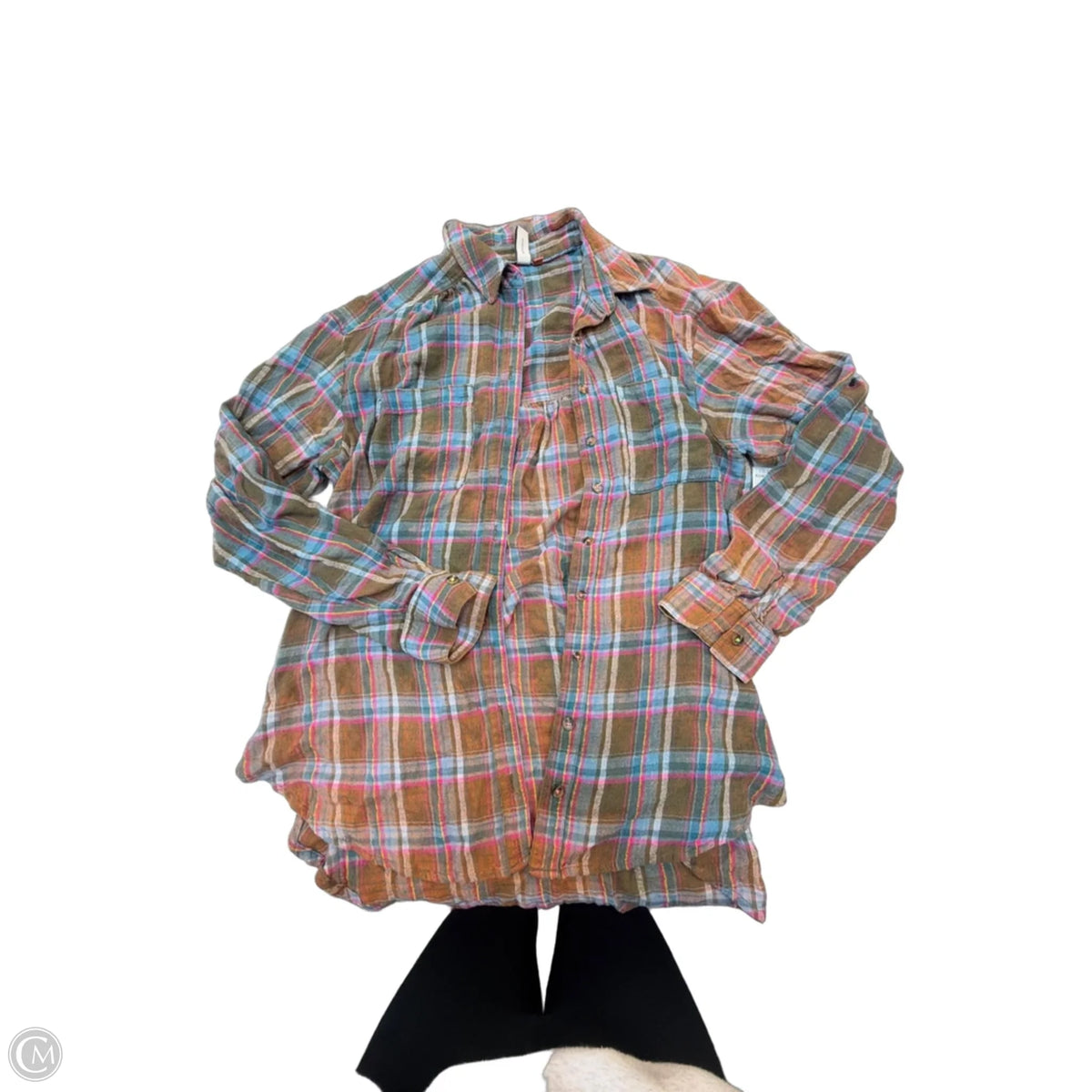 Top Long Sleeve By Pilcro In Plaid Pattern, Size: M