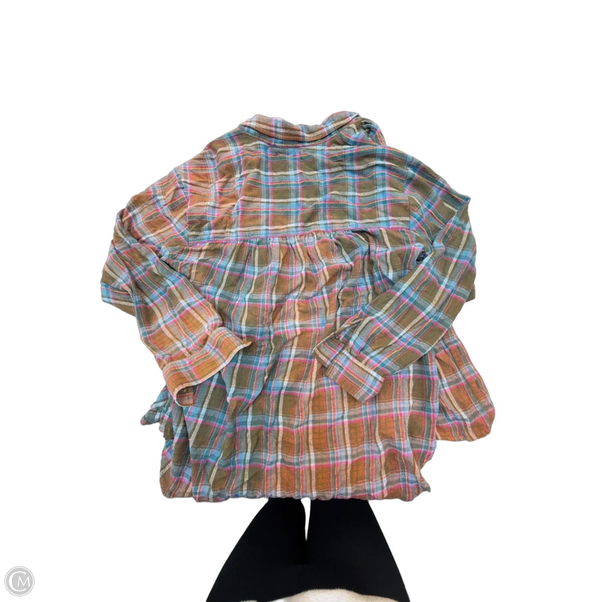 Top Long Sleeve By Pilcro In Plaid Pattern, Size: M