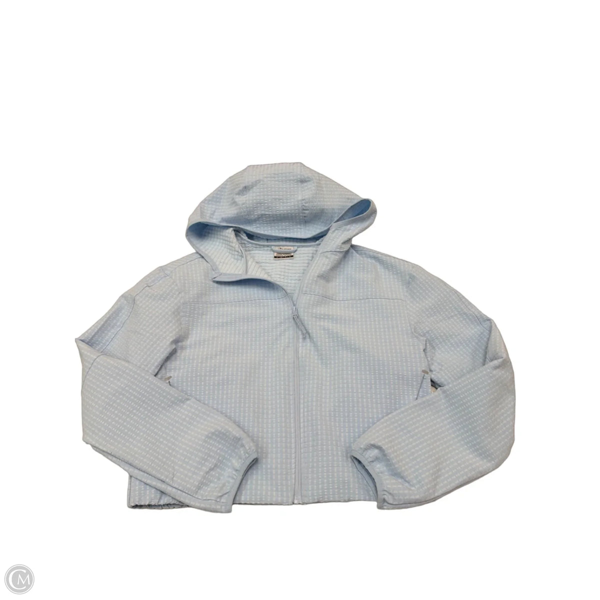 Athletic Jacket By Asics In Blue, Size: S