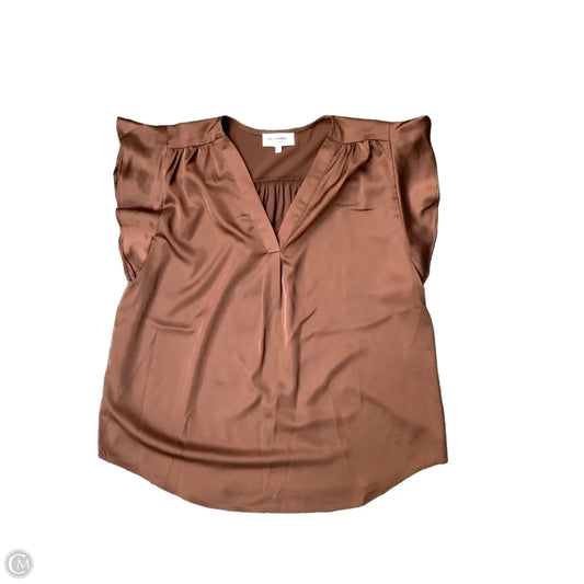Top Short Sleeve By Eesome In Brown, Size: M