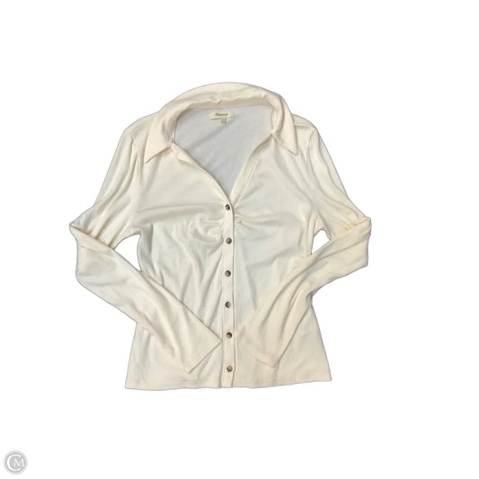 Top Long Sleeve By Madewell In Cream, Size: L