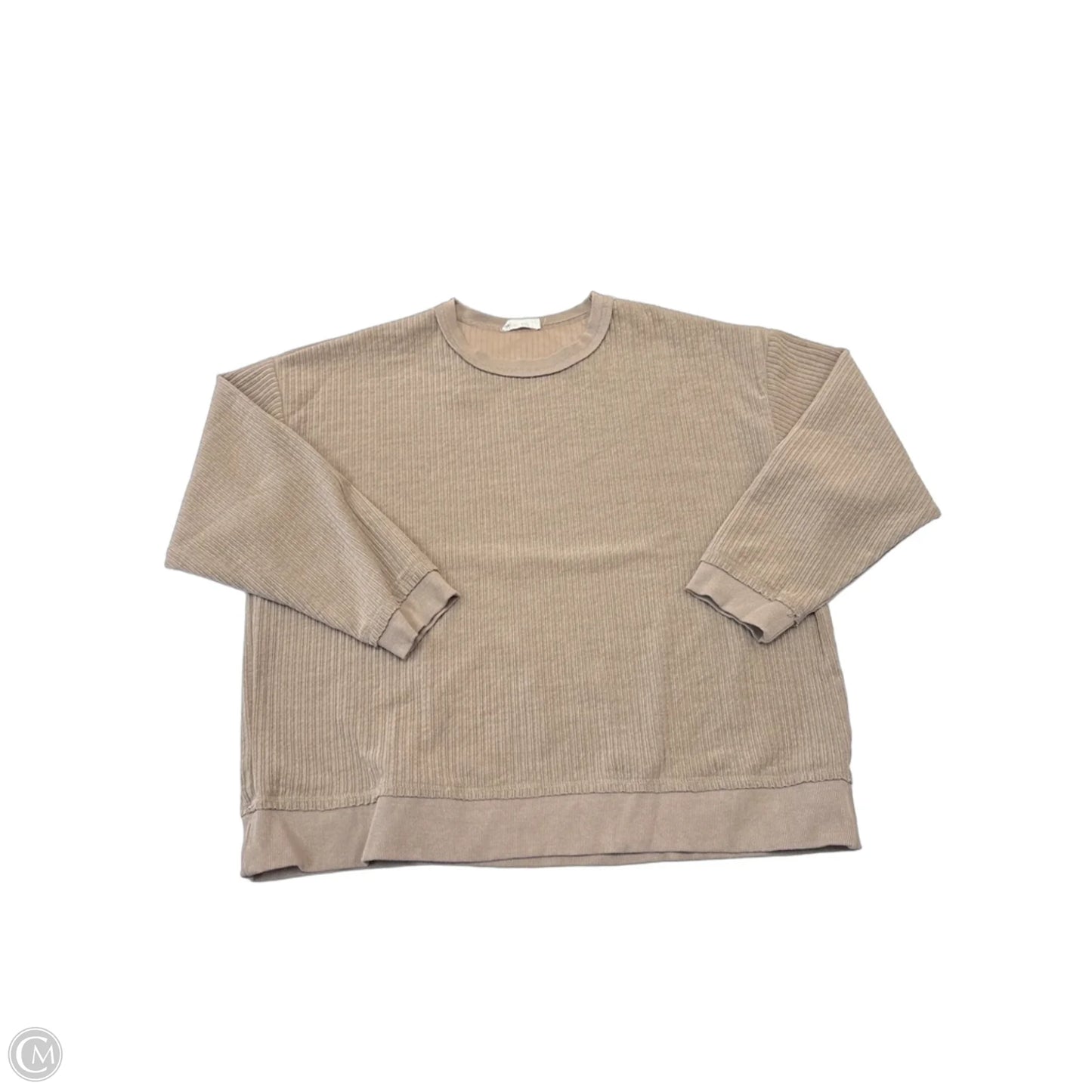 Sweatshirt Crewneck By New In In Tan, Size: 1x