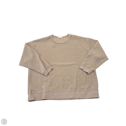 Sweatshirt Crewneck By New In In Tan, Size: 1x