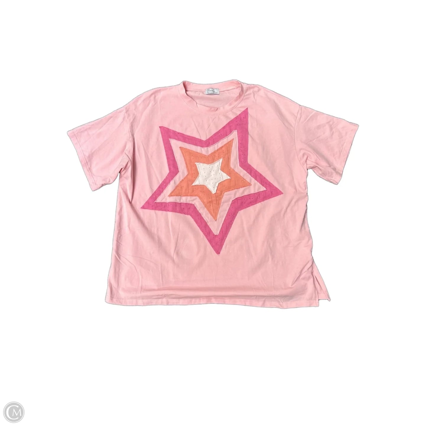 Top Short Sleeve By Clothes Mentor In Pink, Size: L