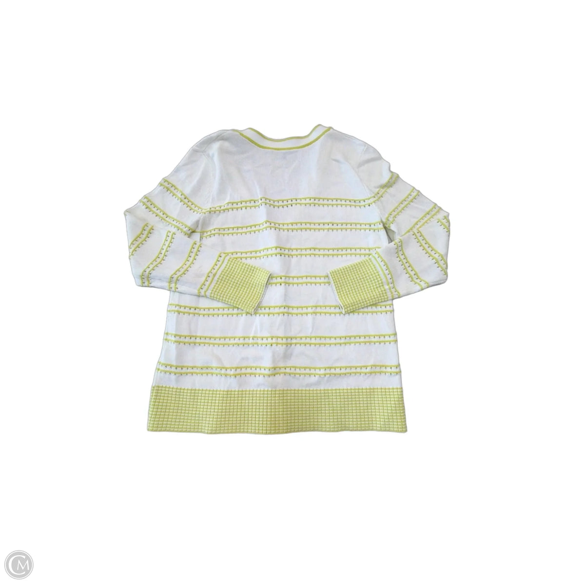 Sweater By Talbots In Green & White, Size: S