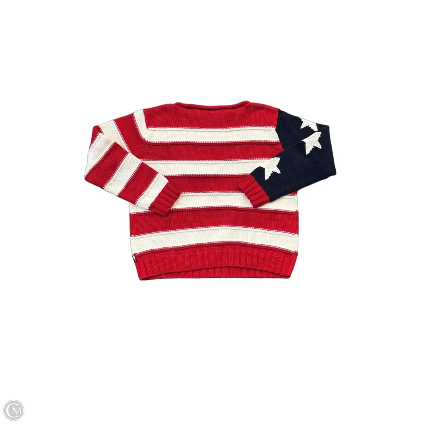 Sweater By Tommy Hilfiger In Red & White, Size: M