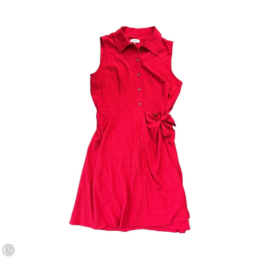 Dress Casual Midi By Calvin Klein In Red, Size: 12