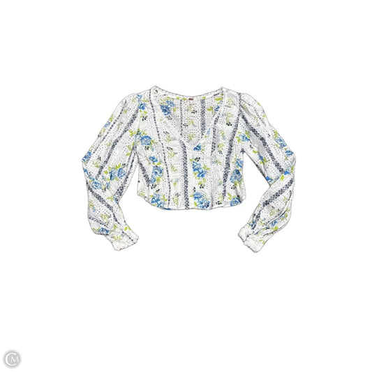 Top Long Sleeve By Free People In Floral Print, Size: Xs