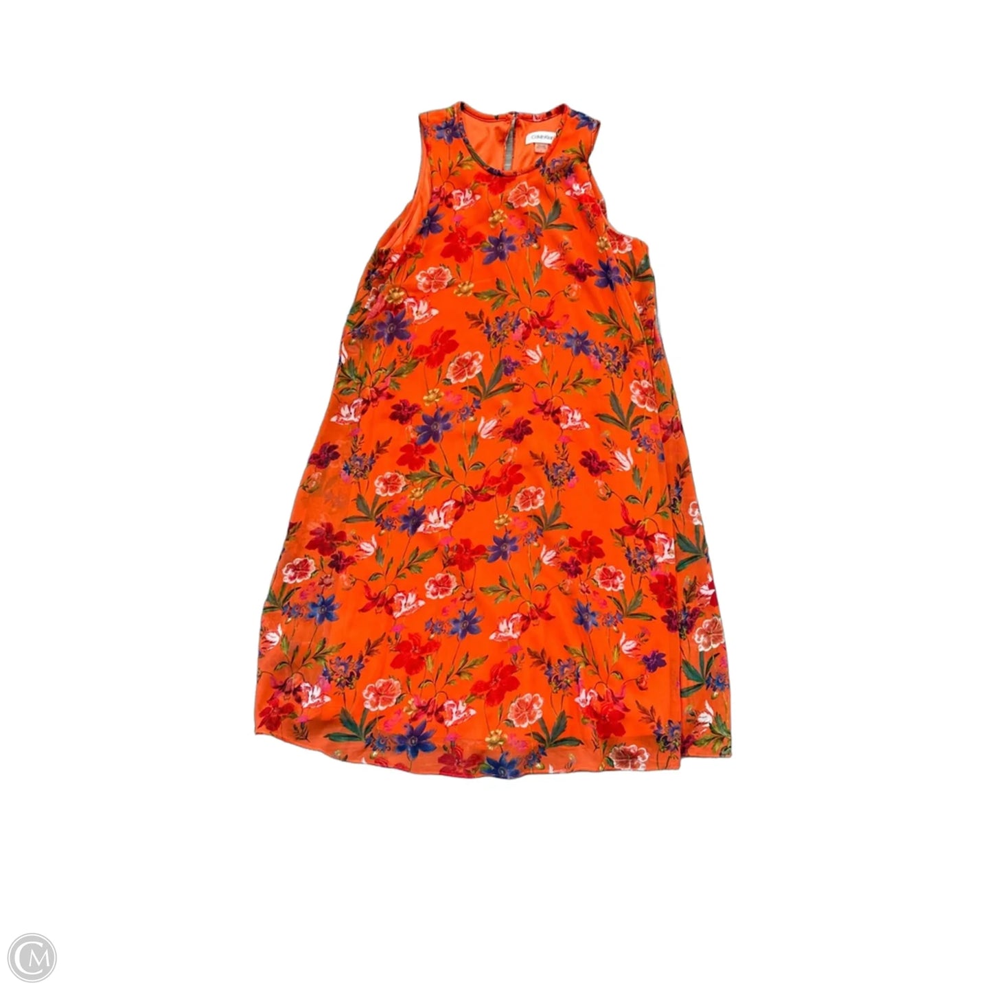 Dress Casual Midi By Calvin Klein In Floral Print, Size: 2