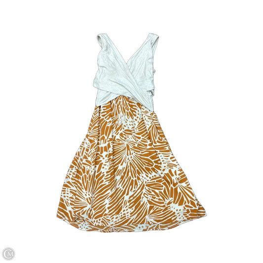 Dress Casual Short By Amadi In Cream & Orange, Size: S