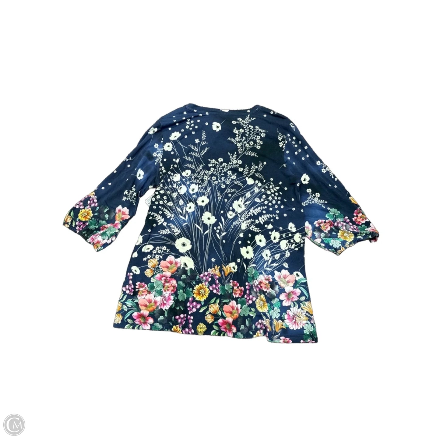 Top Long Sleeve By Johnny Was In Blue, Size: M
