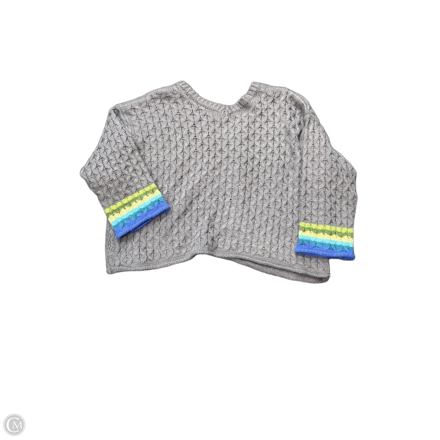Sweater By Pol In Grey & Pink, Size: S