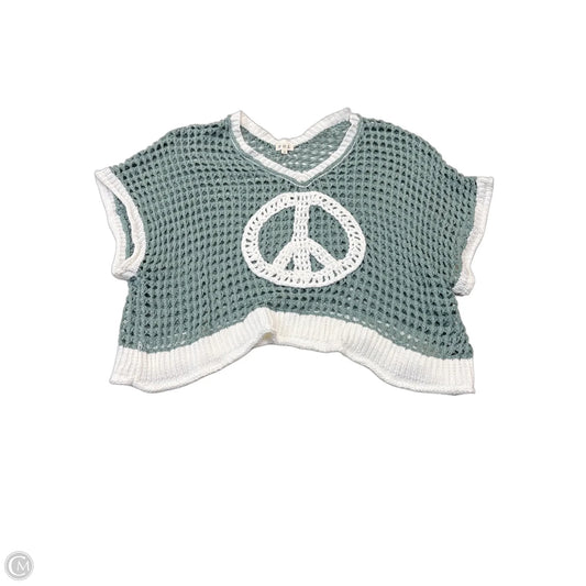 Sweater Short Sleeve By Pol In Green, Size: S