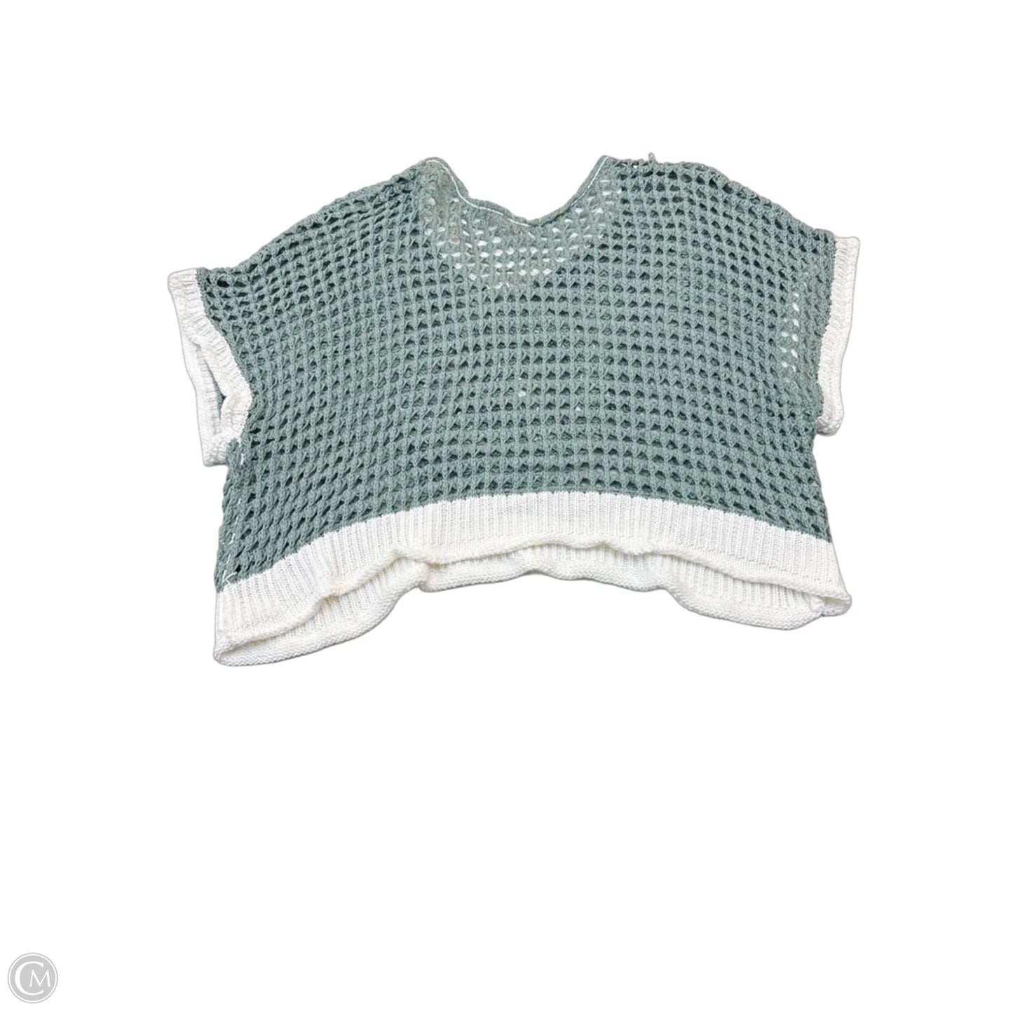 Sweater Short Sleeve By Pol In Green, Size: S