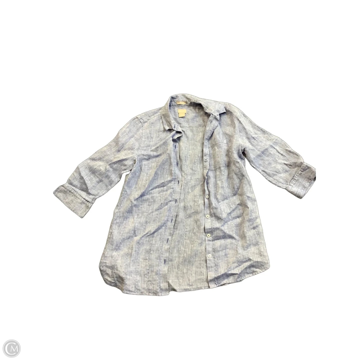 Top Long Sleeve By Chicos In Blue, Size: S