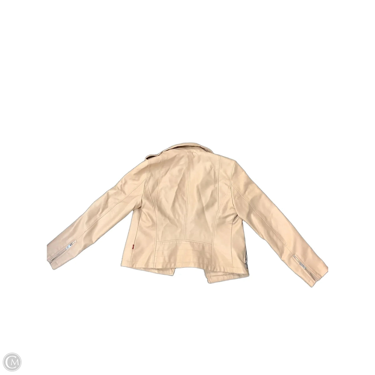 Jacket Moto Leather By Levis In Tan, Size: M