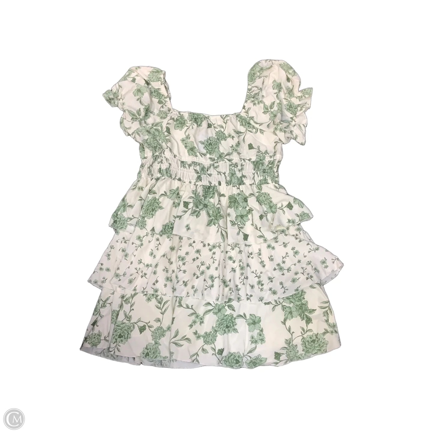 Dress Casual Short By Inspired Hearts In Green & White, Size: 2x