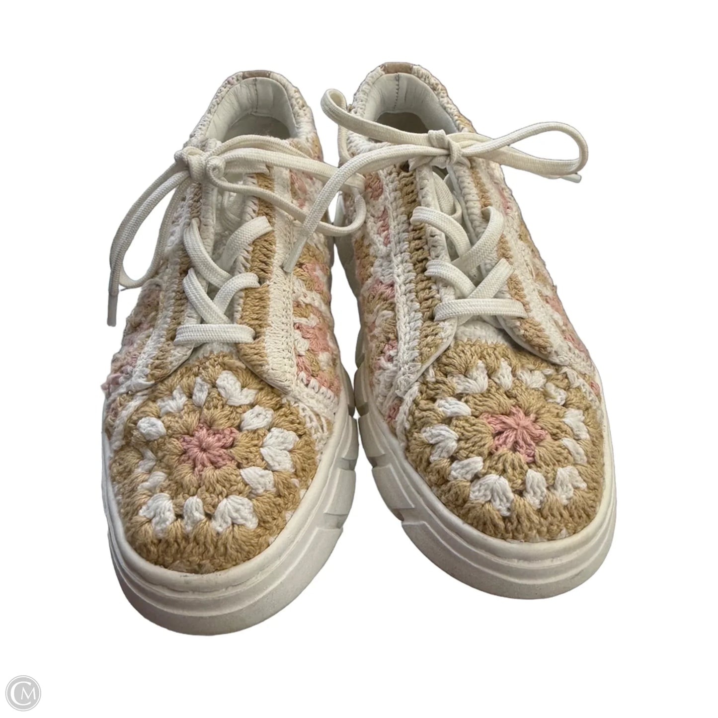 Shoes Sneakers Platform By Free People In Tan & White, Size: 6.5