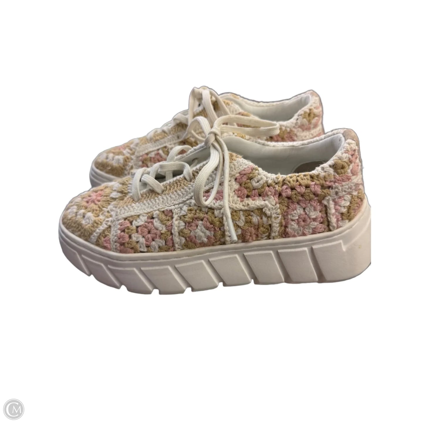 Shoes Sneakers Platform By Free People In Tan & White, Size: 6.5