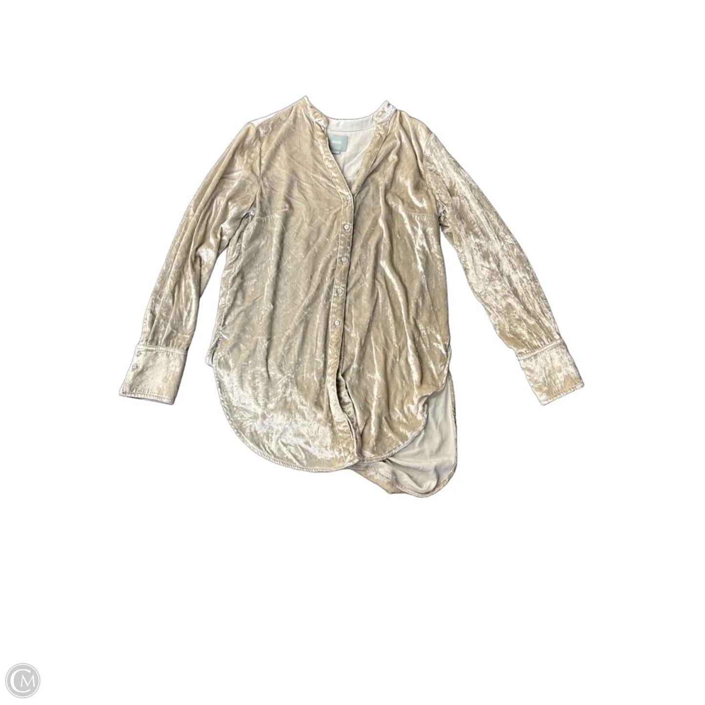 Top Long Sleeve By Maeve In Silver, Size: 6