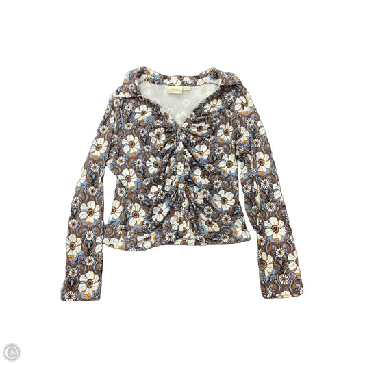 Top Long Sleeve By Maeve In Floral Print, Size: Xl