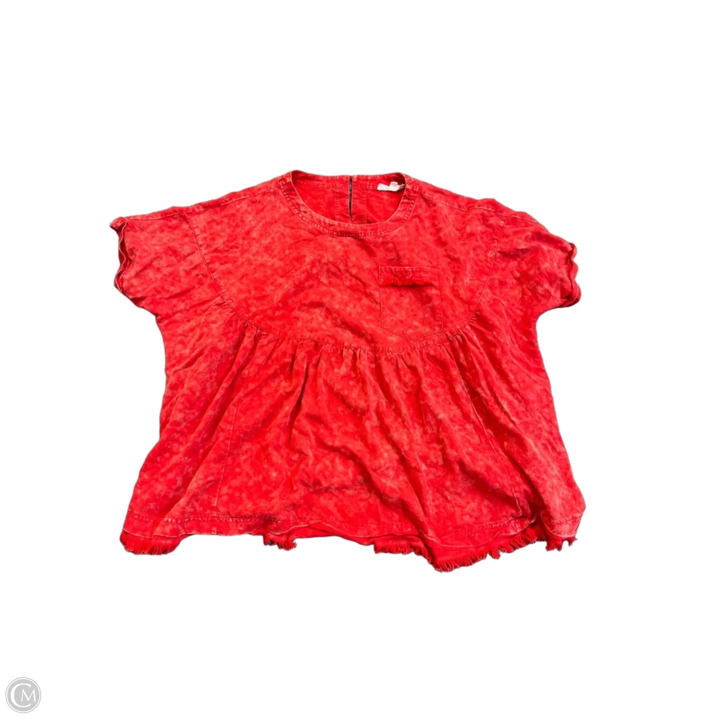 Top Short Sleeve By Clothes Mentor In Red, Size: M