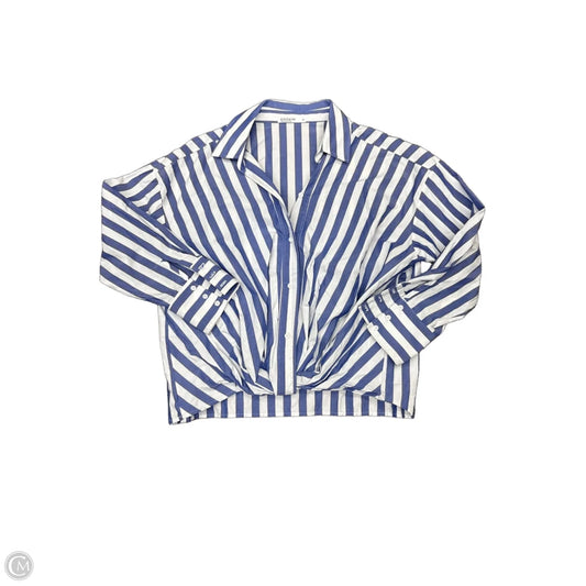Top Long Sleeve By Stateside In Blue & White, Size: M